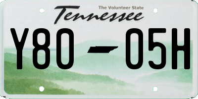 TN license plate Y8005H