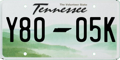 TN license plate Y8005K