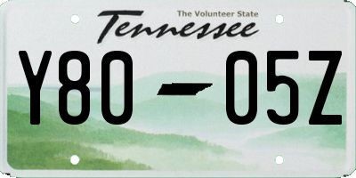 TN license plate Y8005Z