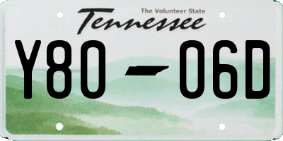 TN license plate Y8006D