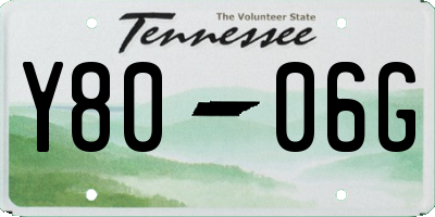TN license plate Y8006G