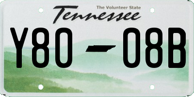 TN license plate Y8008B