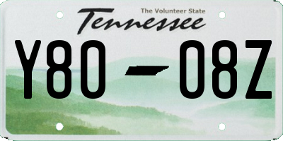 TN license plate Y8008Z