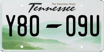 TN license plate Y8009U