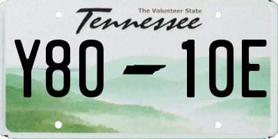TN license plate Y8010E
