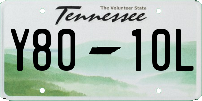 TN license plate Y8010L
