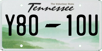TN license plate Y8010U