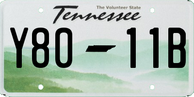 TN license plate Y8011B