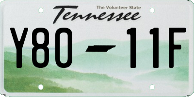 TN license plate Y8011F