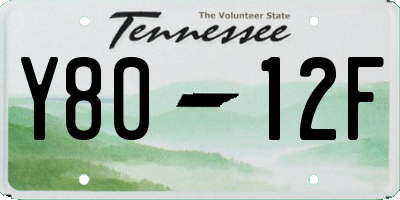 TN license plate Y8012F