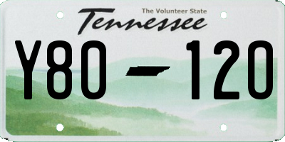 TN license plate Y8012O