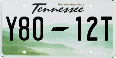 TN license plate Y8012T