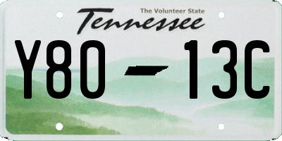 TN license plate Y8013C