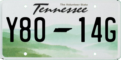 TN license plate Y8014G