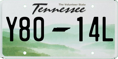 TN license plate Y8014L