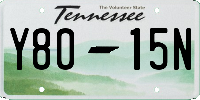 TN license plate Y8015N