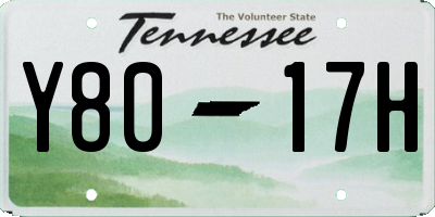 TN license plate Y8017H