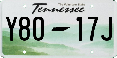 TN license plate Y8017J