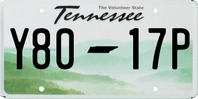 TN license plate Y8017P