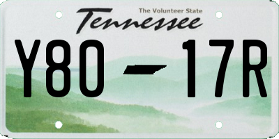 TN license plate Y8017R