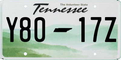 TN license plate Y8017Z