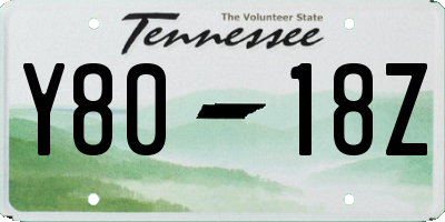 TN license plate Y8018Z