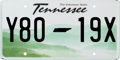 TN license plate Y8019X