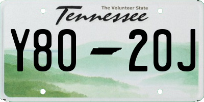 TN license plate Y8020J
