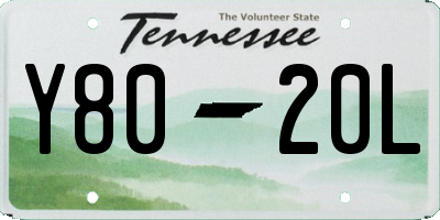 TN license plate Y8020L