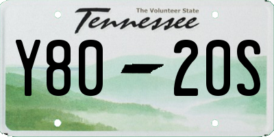 TN license plate Y8020S