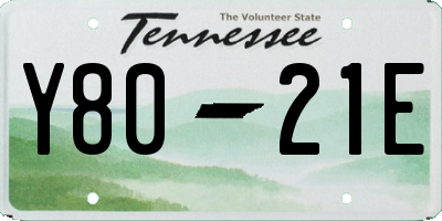 TN license plate Y8021E