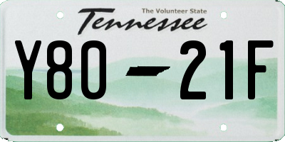 TN license plate Y8021F