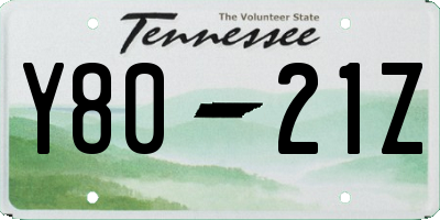 TN license plate Y8021Z