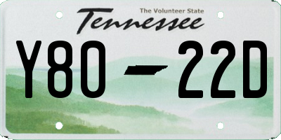 TN license plate Y8022D