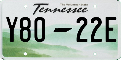 TN license plate Y8022E