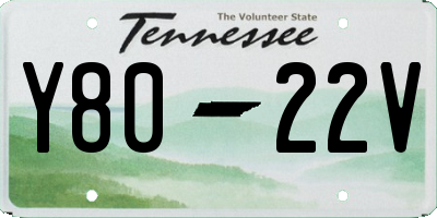 TN license plate Y8022V