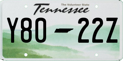 TN license plate Y8022Z