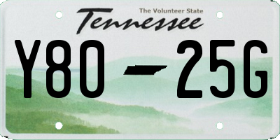 TN license plate Y8025G
