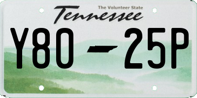 TN license plate Y8025P