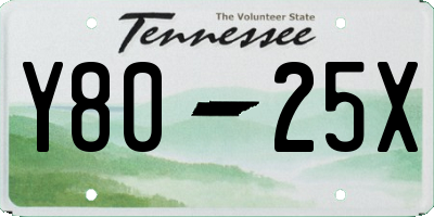 TN license plate Y8025X