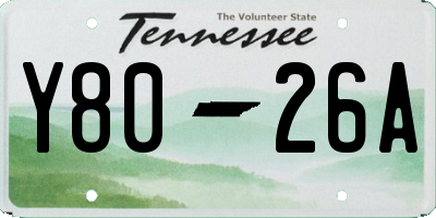 TN license plate Y8026A