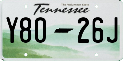 TN license plate Y8026J