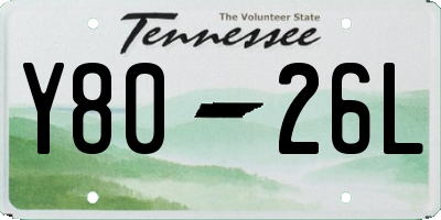TN license plate Y8026L