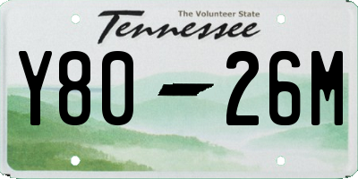 TN license plate Y8026M