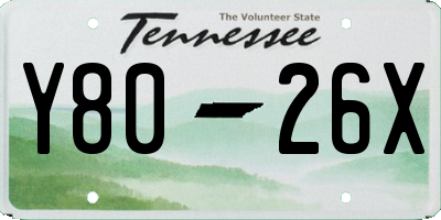 TN license plate Y8026X