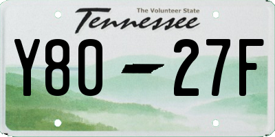 TN license plate Y8027F