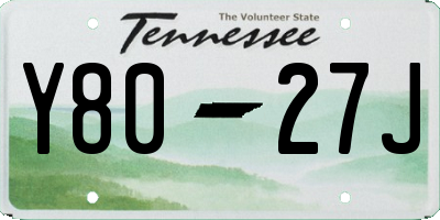 TN license plate Y8027J