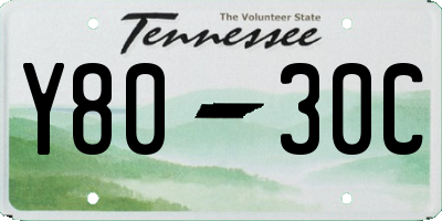TN license plate Y8030C