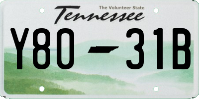 TN license plate Y8031B