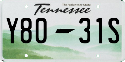 TN license plate Y8031S